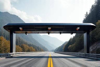 Modernes automatisiertes Mautsystem mit Kameraerkennung