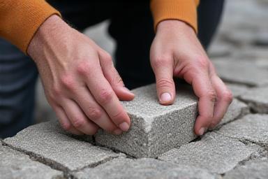 Historische Kopfsteinpflaster Restaurierung